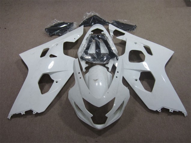 2004-2005 White Suzuki GSXR 600 Motorcycle Fairings