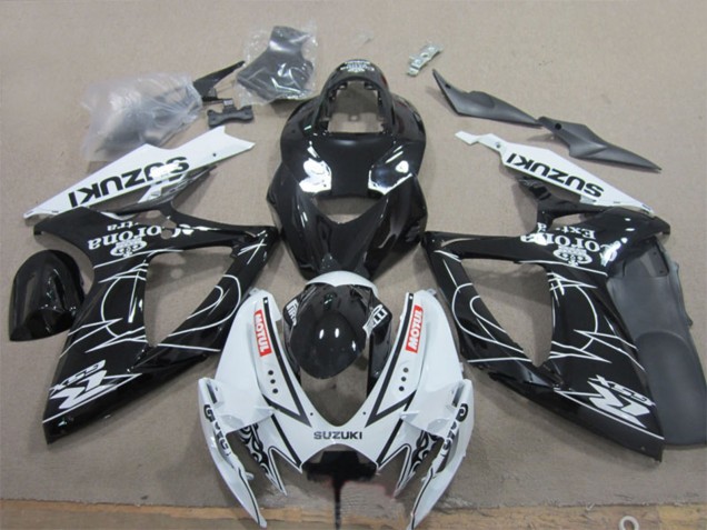 2006-2007 White Black Corona Extra Motul Suzuki GSXR 600 Motorcycle Fairings