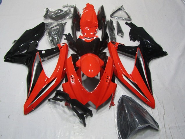 2008-2010 Red Black Suzuki GSXR 600 Motorcycle Fairings