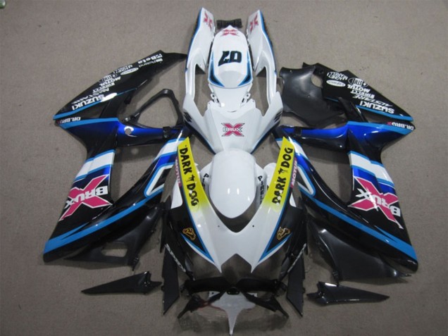 2008-2010 White Blue Black Yellow Dark Dog Pink X Suzuki GSXR 600 Motorcycle Fairings