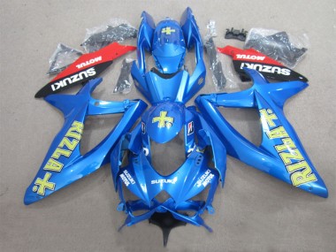 2008-2010 Blue Yellow Red Black Rizla Motul Suzuki GSXR 600 Motorcycle Fairings