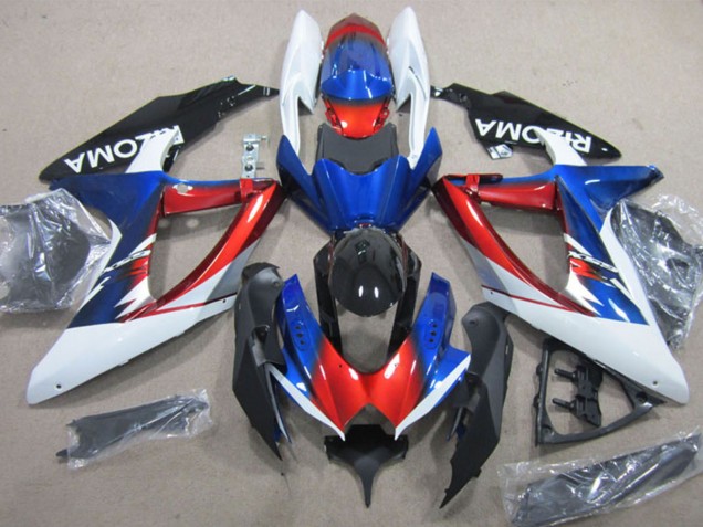 2008-2010 White Red Blue Black Rizoma Suzuki GSXR 600 Motorcycle Fairings