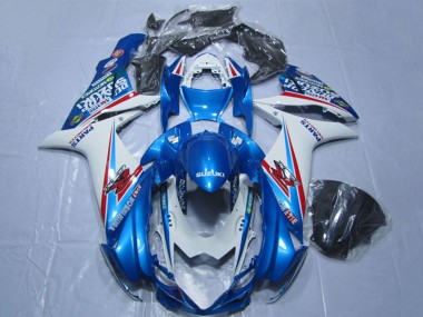 2011-2024 Blue White Suzuki GSXR 600 Motorcycle Fairings