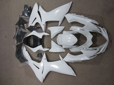 2011-2024 White Suzuki GSXR 600 Motorcycle Fairings