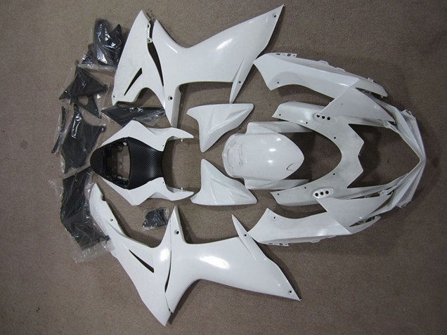 2011-2024 White Suzuki GSXR 600 Motorcycle Fairings