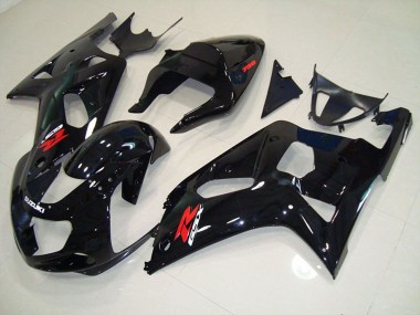 2001-2003 Glossy Black Suzuki GSXR 750 Motorcycle Fairings