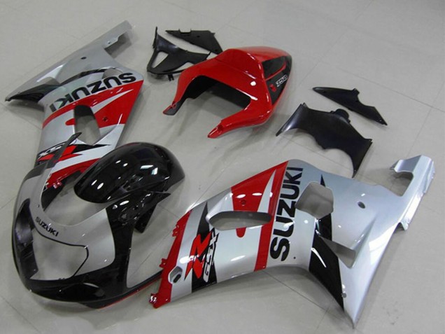 2001-2003 Red Silver Black Suzuki GSXR 750 Motorcycle Fairings