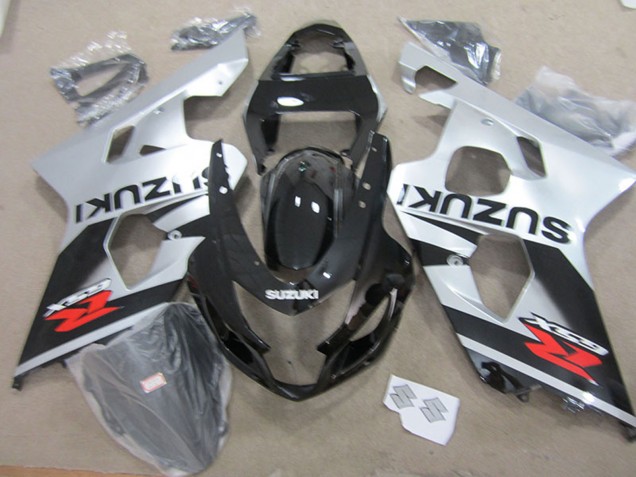 2004-2005 Silver Glossy Black Red Suzuki GSXR 750 Motorcycle Fairings