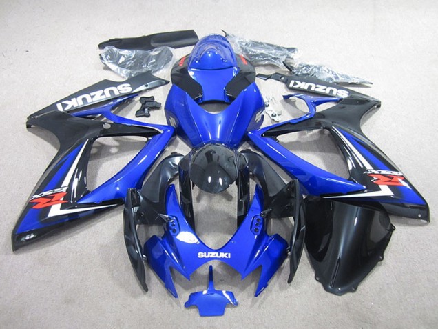 2006-2007 Blue Glossy Black Suzuki GSXR 750 Motorcycle Fairings