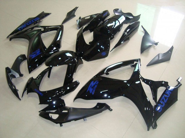 2006-2007 Glossy Black Blue Decal Suzuki GSXR 750 Motorcycle Fairings