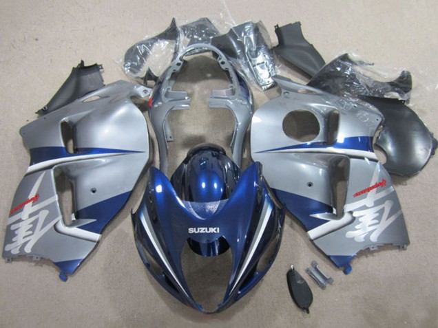 1996-2007 Silver Blue Suzuki GSXR 1300 Hayabusa Motorcycle Fairings