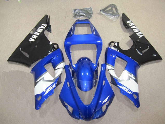 1998-1999 Blue White Glossy Black Yamaha YZF R1 Motorcycle Fairings