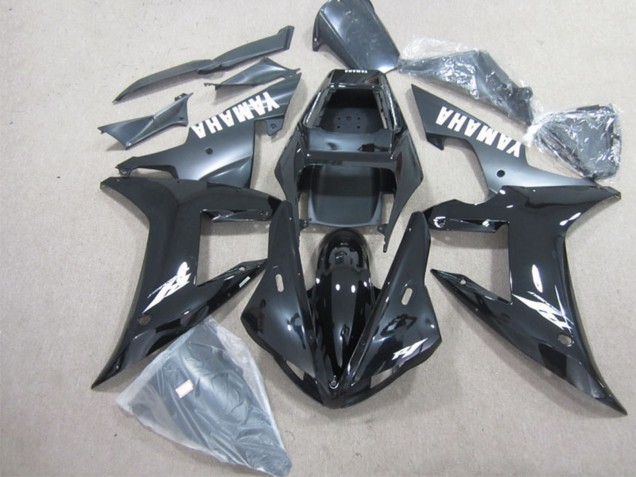 2002-2003 Glossy Black Matte Black White Yamaha YZF R1 Motorcycle Fairings