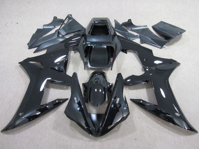 2002-2003 Glossy Black Plain Yamaha YZF R1 Motorcycle Fairings