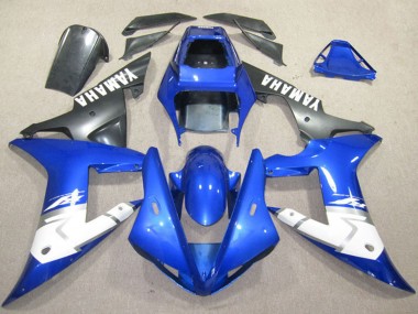 2002-2003 Blue White Matte Black Yamaha YZF R1 Motorcycle Fairings
