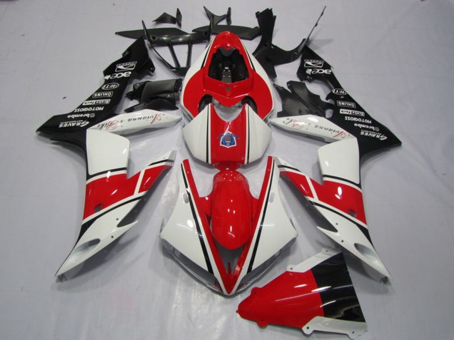 2004-2006 White Red Black Yamaha YZF R1 Motorcycle Fairing