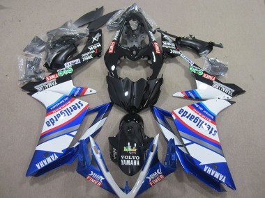 2007-2008 White Blue Black Volvo Fimer Sterilgarda Yamaha YZF R1 Motorcycle Fairings