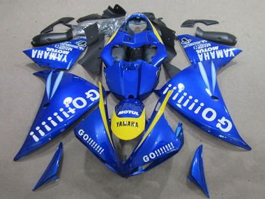 2009-2011 Blue Yellow White Go Yamaha YZF R1 Motorcycle Fairings