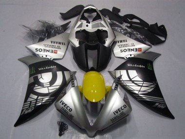 2012-2014 Silver Black IVECO Yamalube ENEOS Monster Yamaha YZF R1 Motorcycle Fairings
