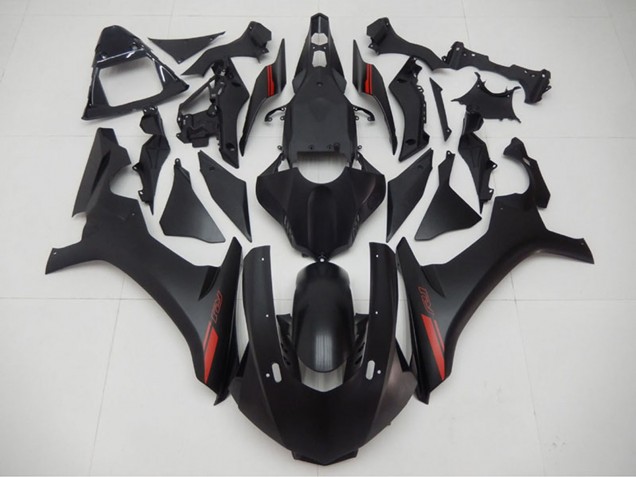 2015-2019 Matte Black Red Yamaha YZF R1 Motorcycle Fairings