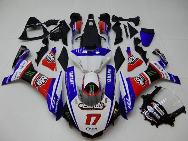 2015-2019 White Blue Red Black Green Monster Yamaha YZF R1 Motorcycle Fairings