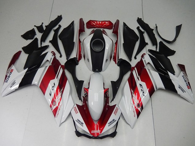 2015-2018 White Red Black Yamaha YZF R3 Bike Fairings
