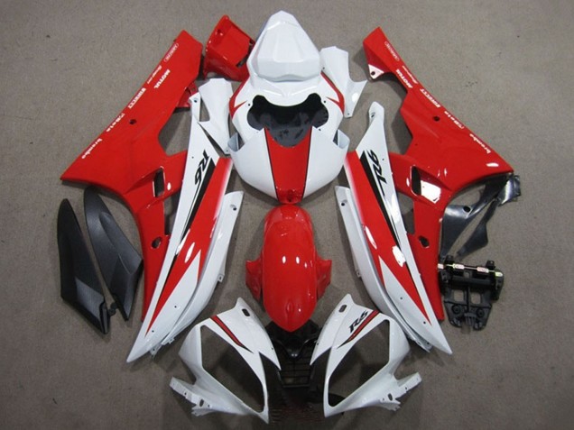 2006-2007 White Red Black Yamaha YZF R6 Motorcycle Fairing