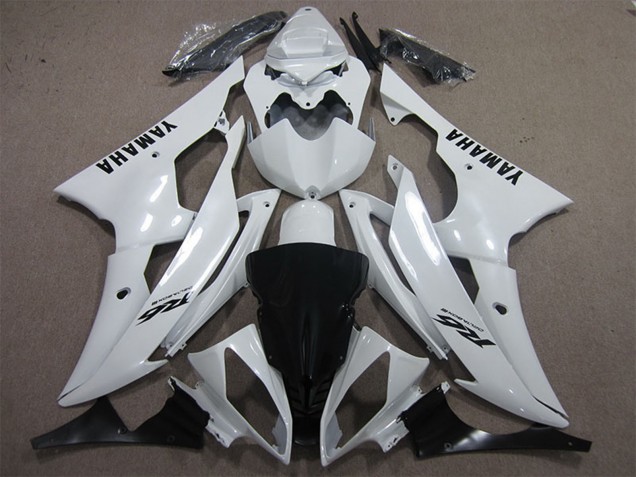 2008-2016 White Black Decals Yamaha YZF R6 Motorcycle Fairings