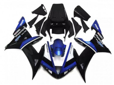 Aftermarket 2002-2003 Yamaha YZF R1 Motorcycle Fairings MF2060 - Black Blue for Sale