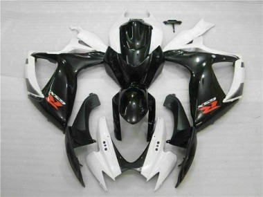 Aftermarket 2006-2007 White Black Suzuki GSXR 600/750 Motorbike Fairing Kits Sale